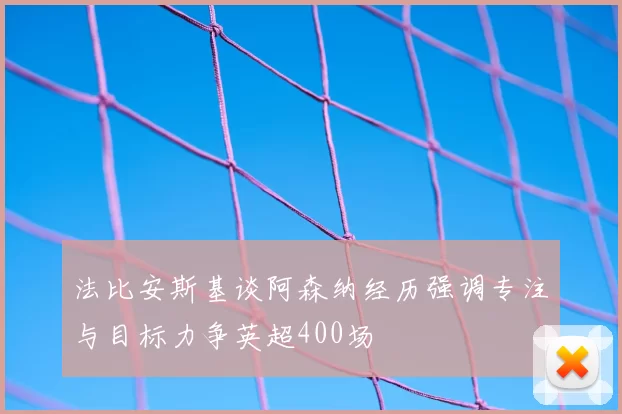 法比安斯基谈阿森纳经历强调专注与目标力争英超400场