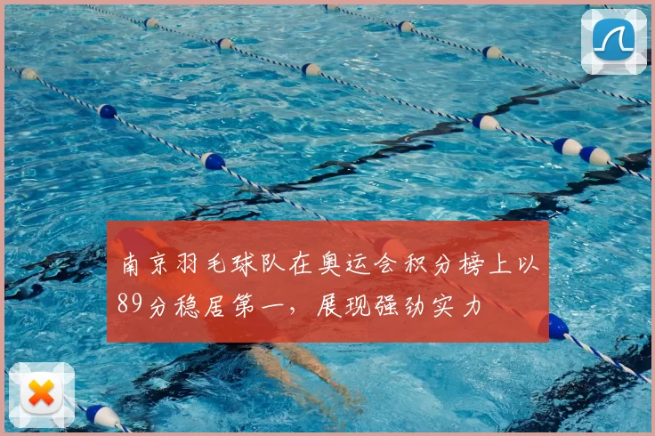 南京羽毛球队在奥运会积分榜上以89分稳居第一，展现强劲实力